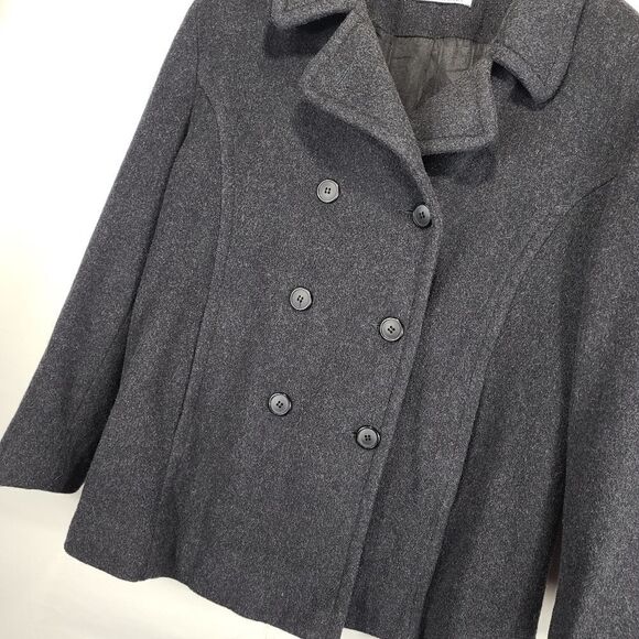 Forecaster Vintage Black Double Breasted Pea Coat - Picture 7 of 7